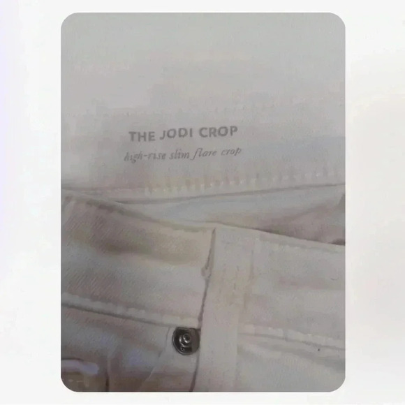 AG JODI Crop White Jeans Raw Hem  Size 28 - Picture 12 of 13